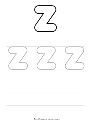Bubble Writing Uppercase Z